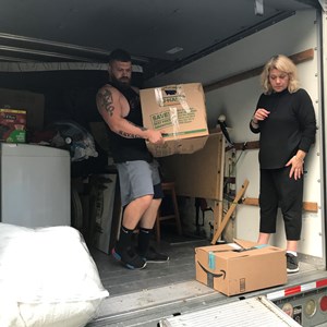 Furniture Dolly, Unloading, Customers, Moving Truck, and Movers from Move Makers Moving uploaded 12:30 PM on Oct 6th, 2020