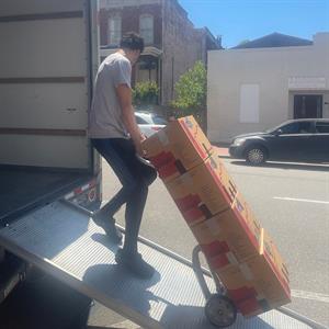 Moving Boxes, Furniture Dolly, Movers, Loading, and Moving Truck from Hutch In The Clutch Moving LLC uploaded 6:57 AM on Jul 26th, 2023