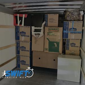 Unloading, Movers, Moving Truck, Moving Boxes, and Loading from Swift Service Men uploaded 3:17 PM on Apr 4th, 2022