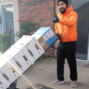 Moving Boxes, Moving Truck, Loading, Movers, and Hand Truck from Moovin & Groovin uploaded 12:49 PM on Jul 1st, 2025
