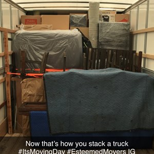 Loading, Moving Truck, Moving Blankets, Ropes/Straps/Tie-downs, Plastic Wrap, Furniture, and Moving Boxes from Esteemed Movers uploaded 12:41 AM on Dec 14th, 2019
