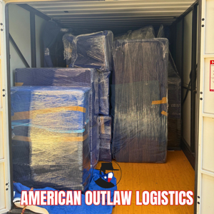 Plastic Wrap, Furniture, Moving Blankets, Moving Container, and Loading from American Outlaw Logistics uploaded 1:25 PM on Sep 16th, 2026
