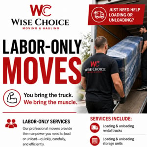 Wise Choice Moving & Hauling Logo or Profile image uploaded 5:53 AM on Jun 16th, 2026