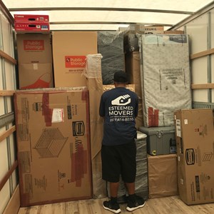 Movers, Moving Boxes, Moving Truck, Plastic Wrap, Moving Blankets, Loading, and Furniture from Esteemed Movers uploaded 12:33 AM on Dec 14th, 2019
